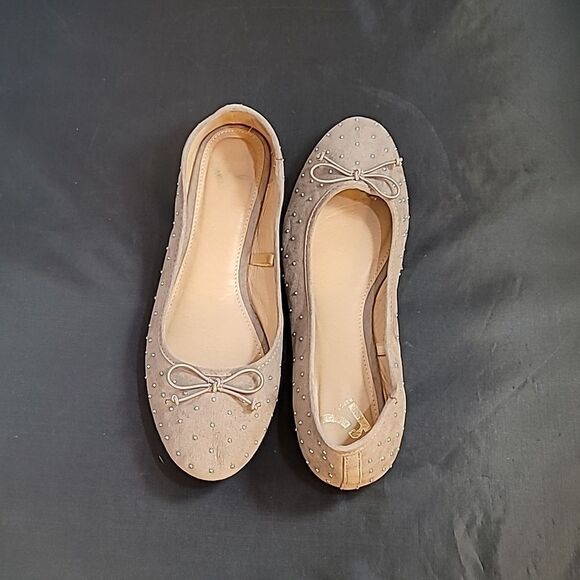 REPORT STUDDED ROUND TOE SLIP-ON WOMEN"S BALLET FLATS SHOE - Picture 5 of 14